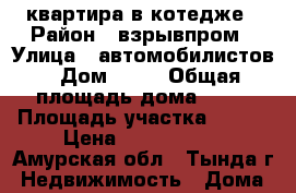 квартира в котедже › Район ­ взрывпром › Улица ­ автомобилистов › Дом ­ 16 › Общая площадь дома ­ 46 › Площадь участка ­ 369 › Цена ­ 1 000 000 - Амурская обл., Тында г. Недвижимость » Дома, коттеджи, дачи продажа   . Амурская обл.,Тында г.